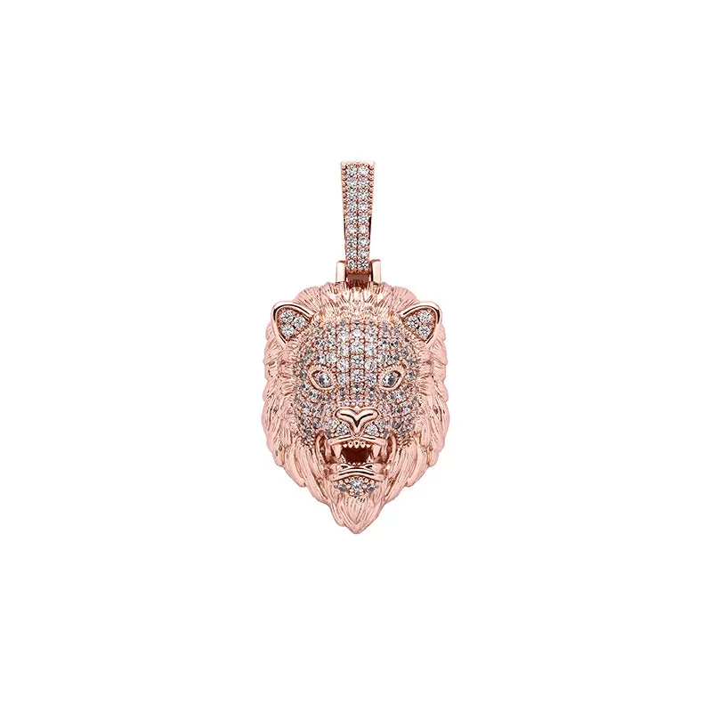 Hip Hop Vintage Lion Head Pendant