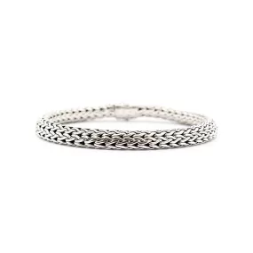 John Hardy 925 Sterling Silver Tiga Chain Mesh Link Bracelet