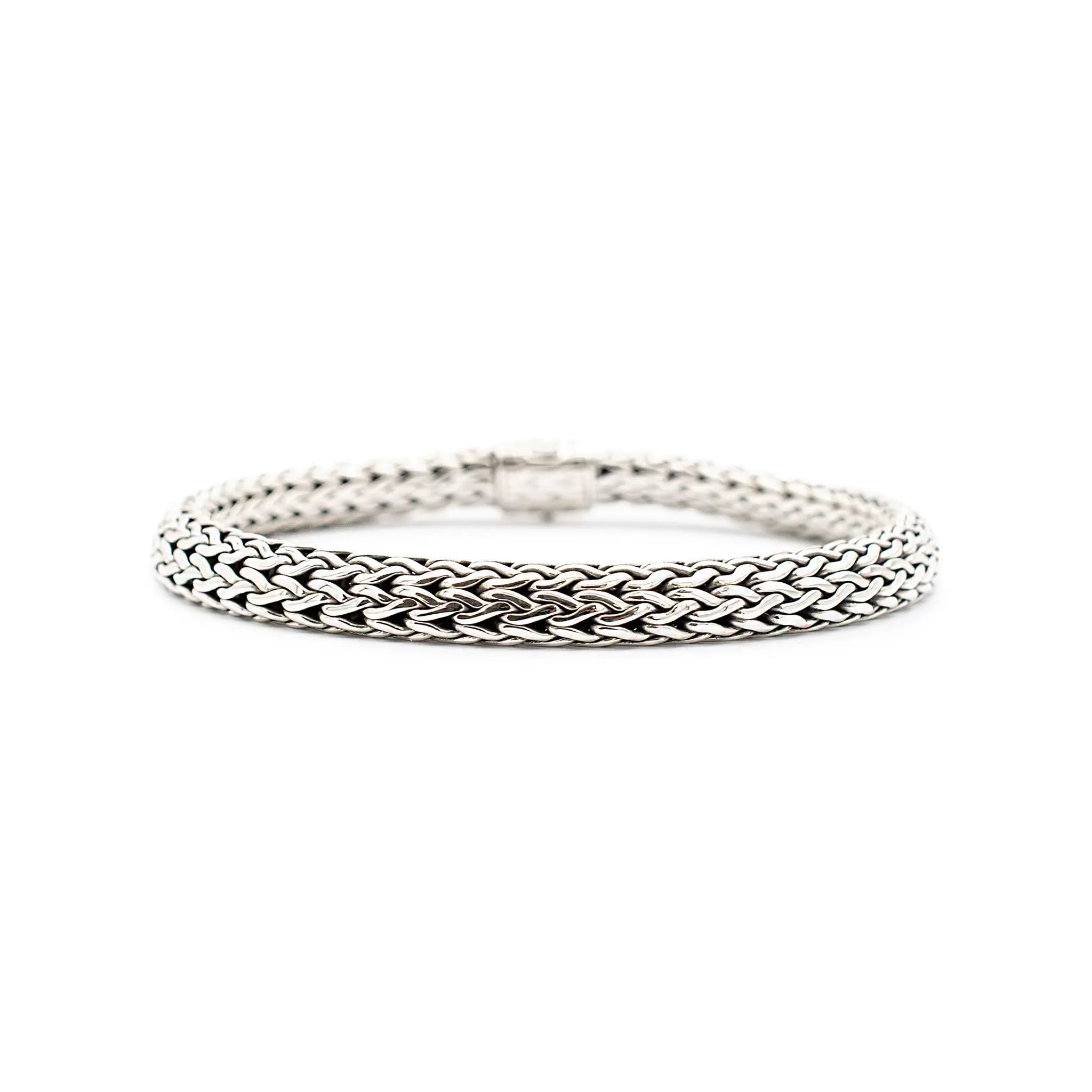 John Hardy 925 Sterling Silver Tiga Chain Mesh Link Bracelet