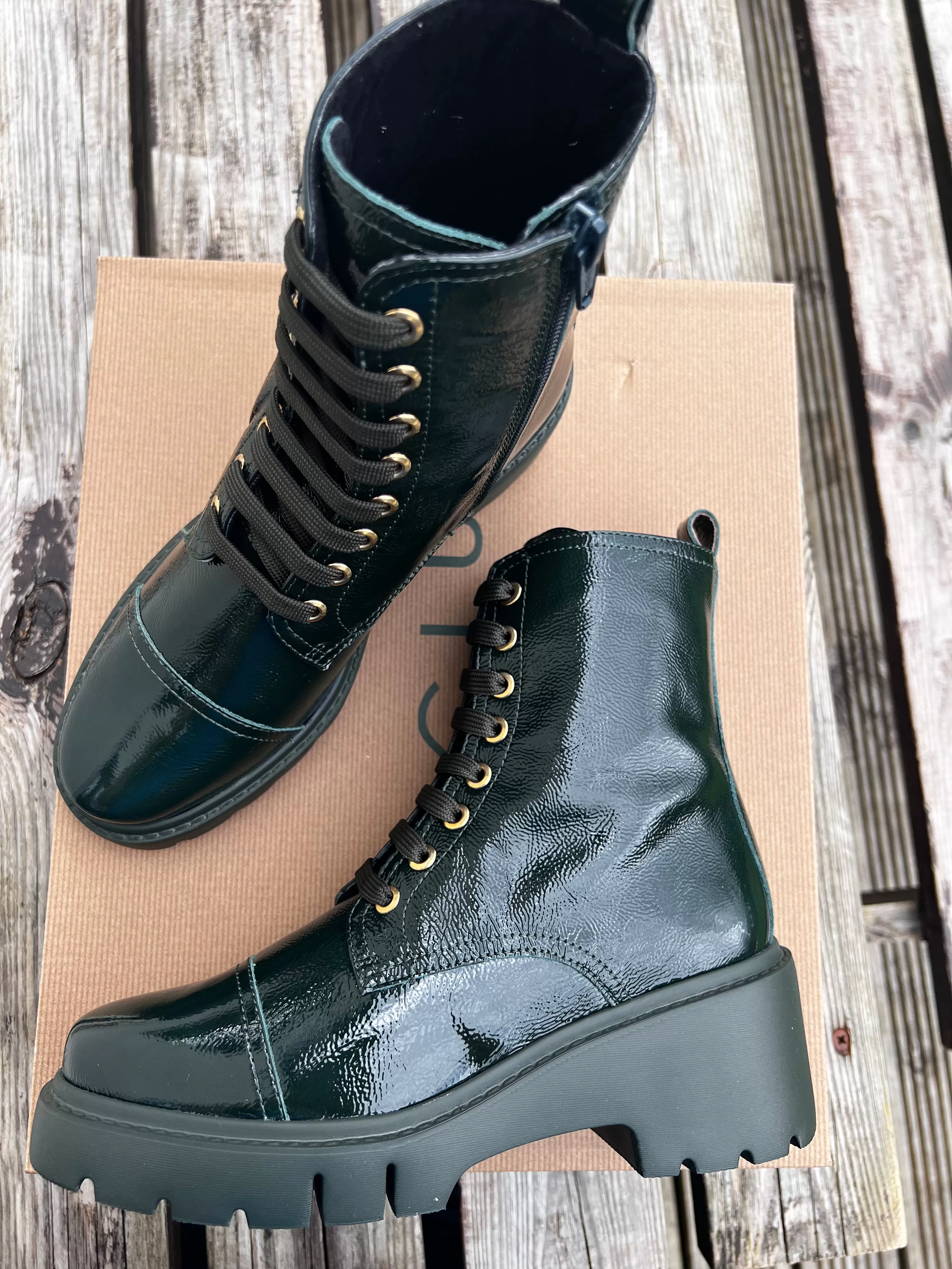 Juliet Biker Boots, Verde