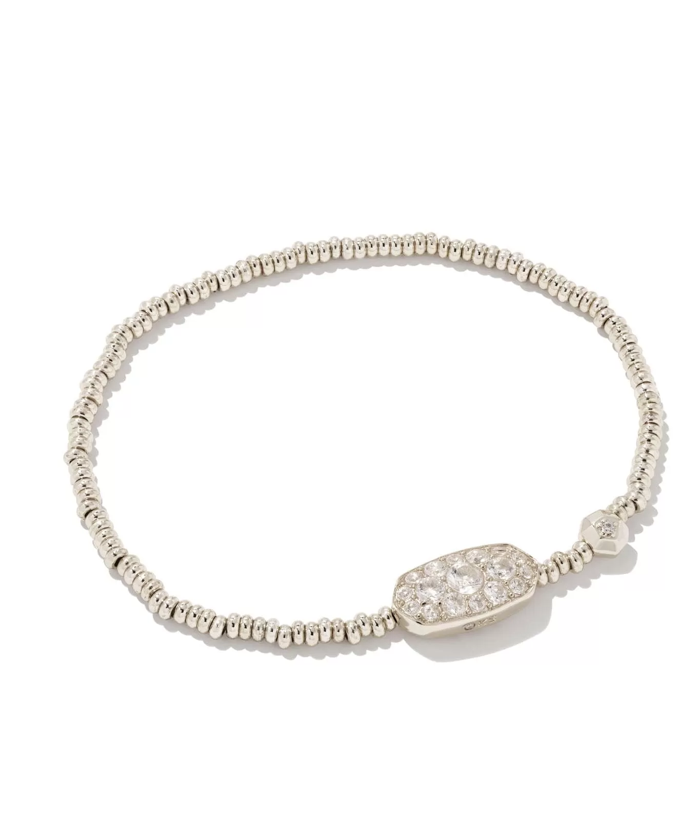 Kendra Scott Grayson Crystal Stretch Bracelet - Gold/White OR Silver/White