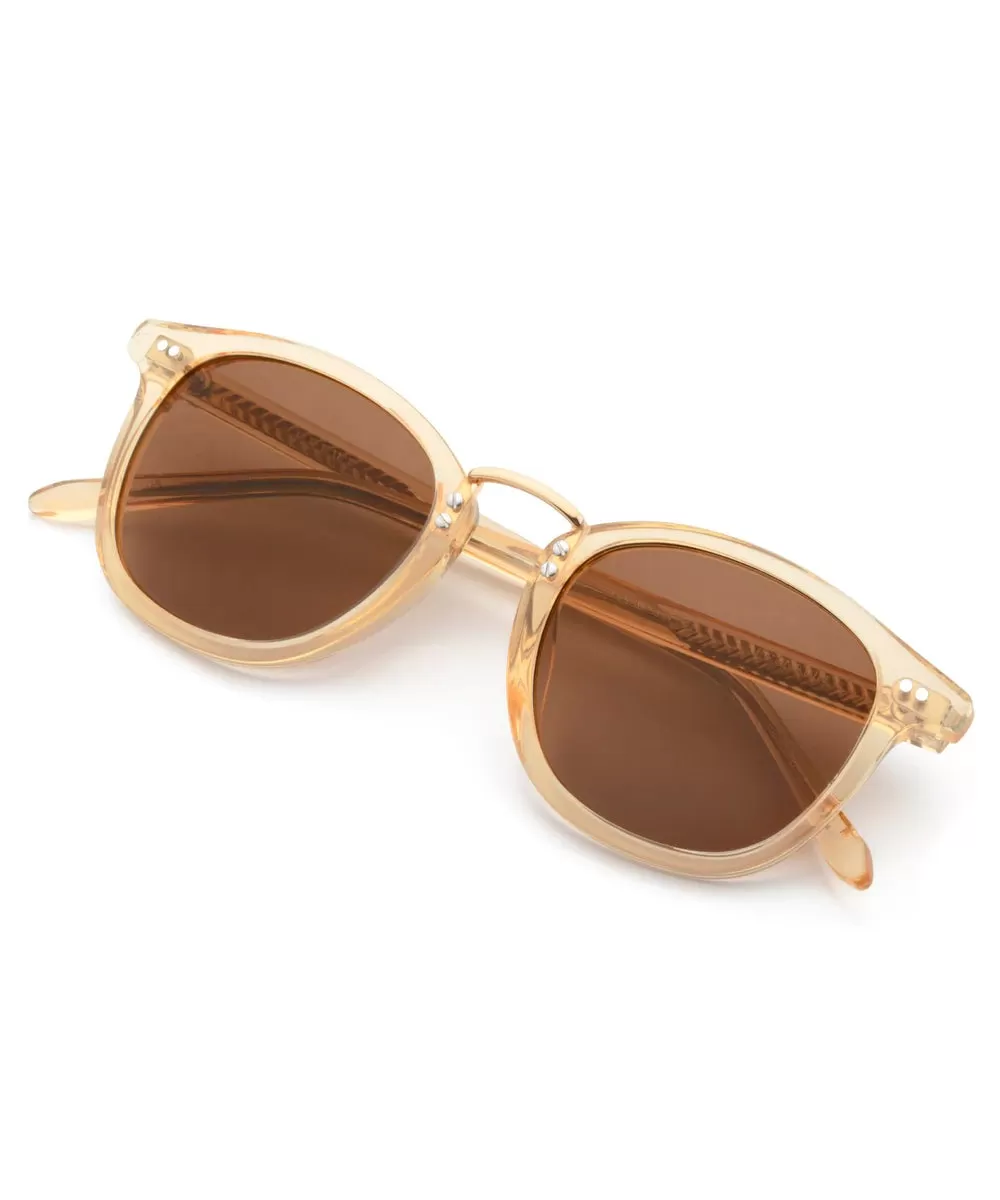 Krewe Franklin Champagne Sunglasses - Champagne Polarized 24K