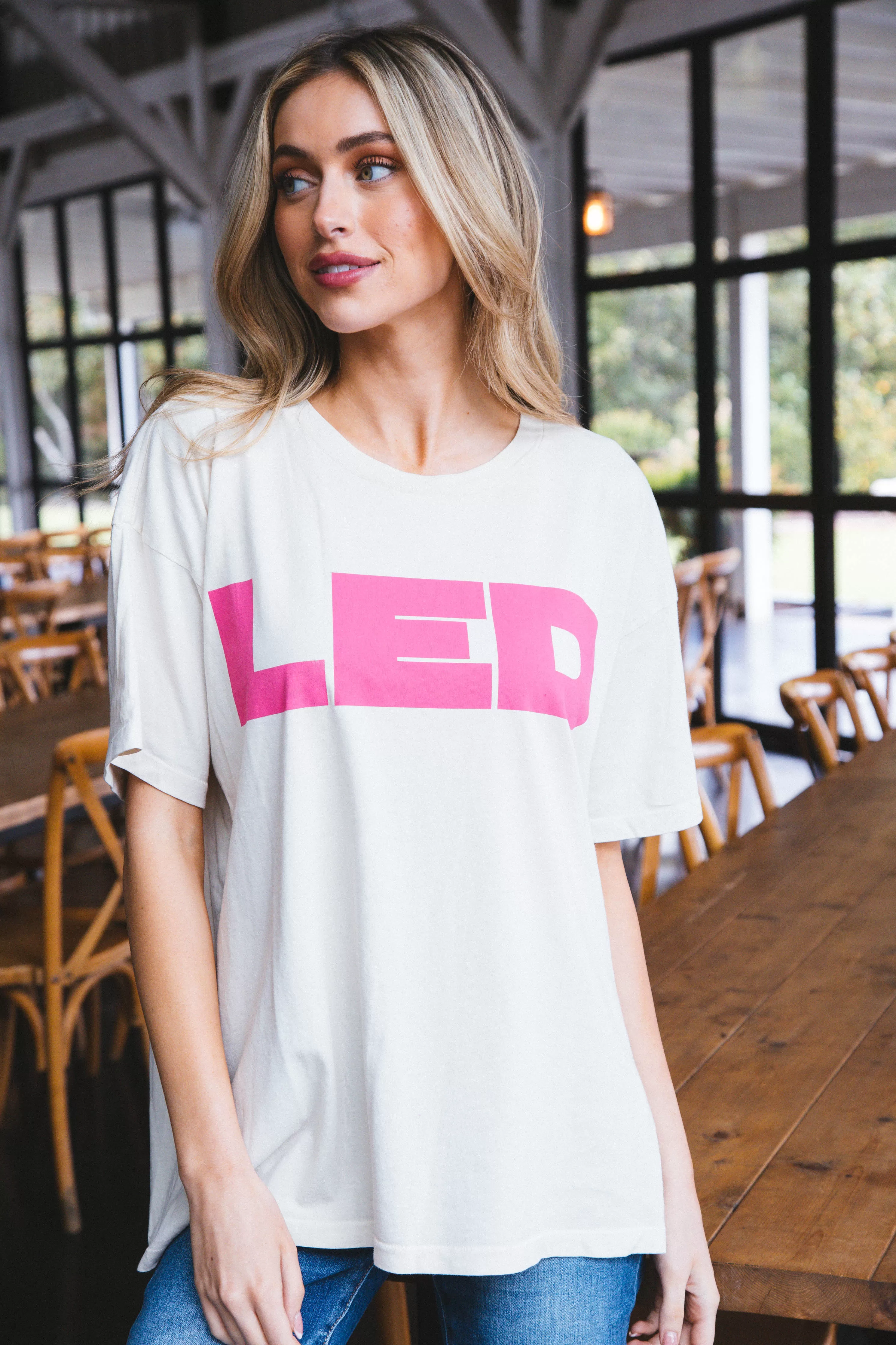 Led Zeppelin Merch Tee, Dirty White | Daydreamer