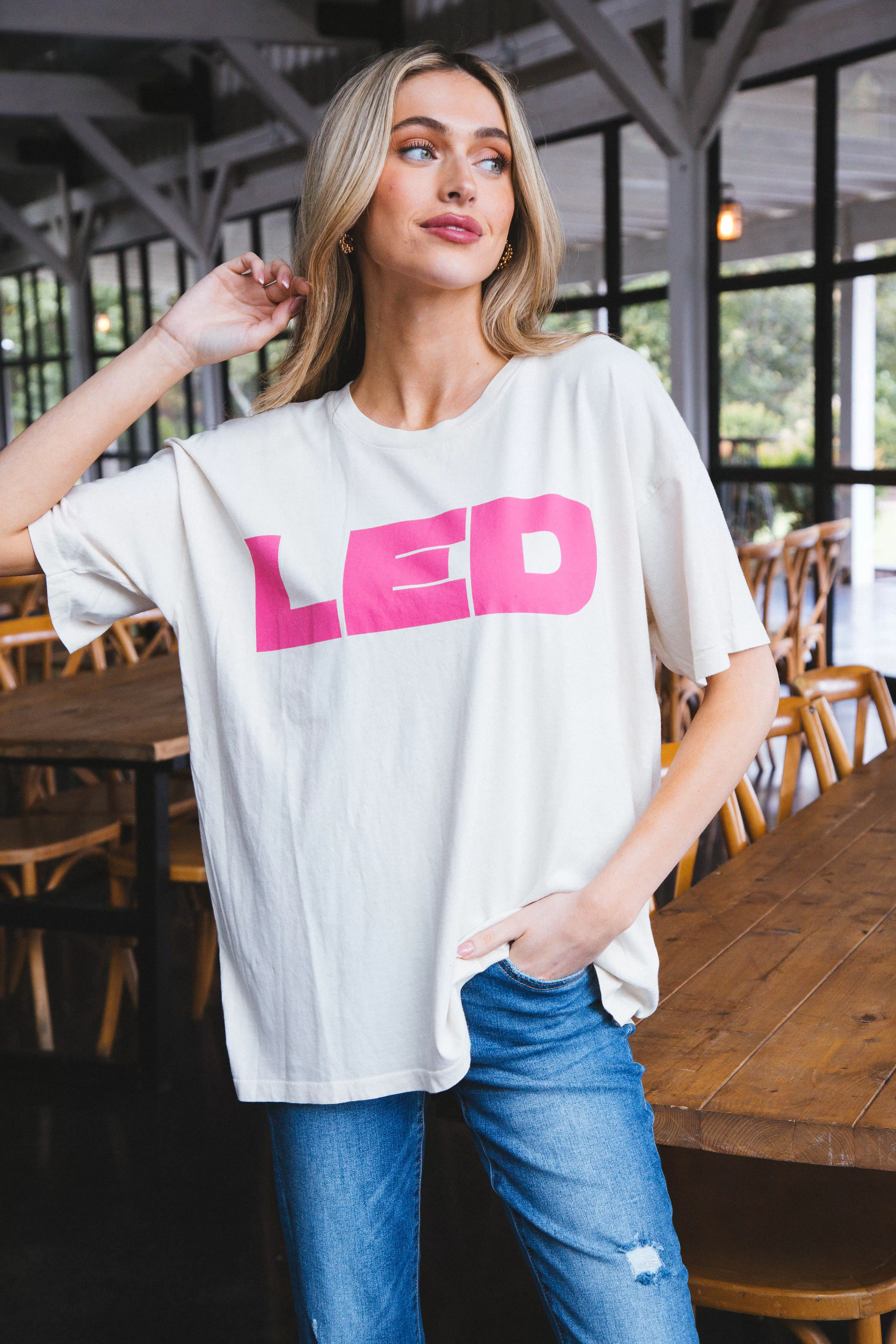 Led Zeppelin Merch Tee, Dirty White | Daydreamer