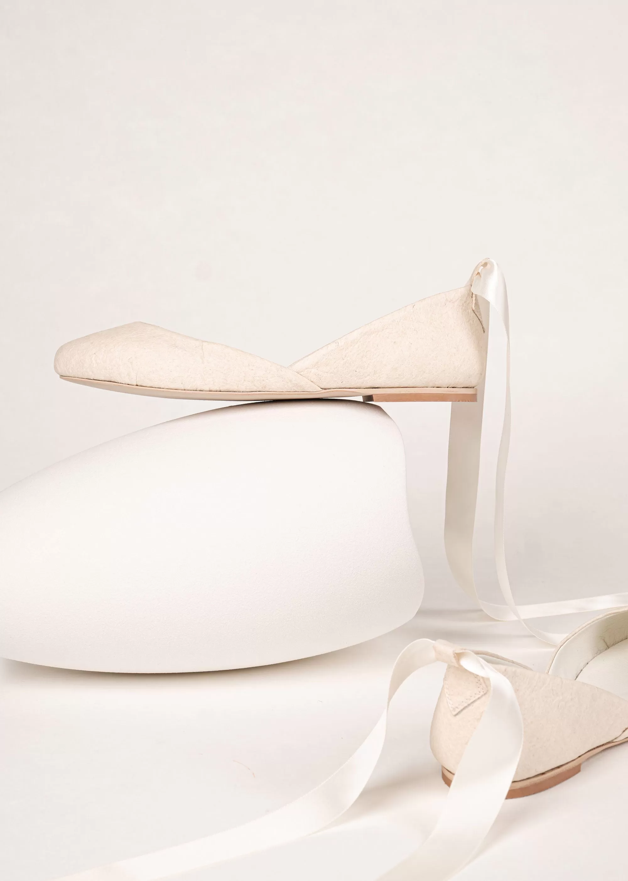 LUNA VEGAN BALLET FLATS - IVORY