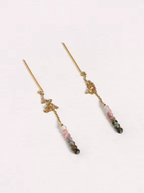 Luvia Stone Chain Earrings