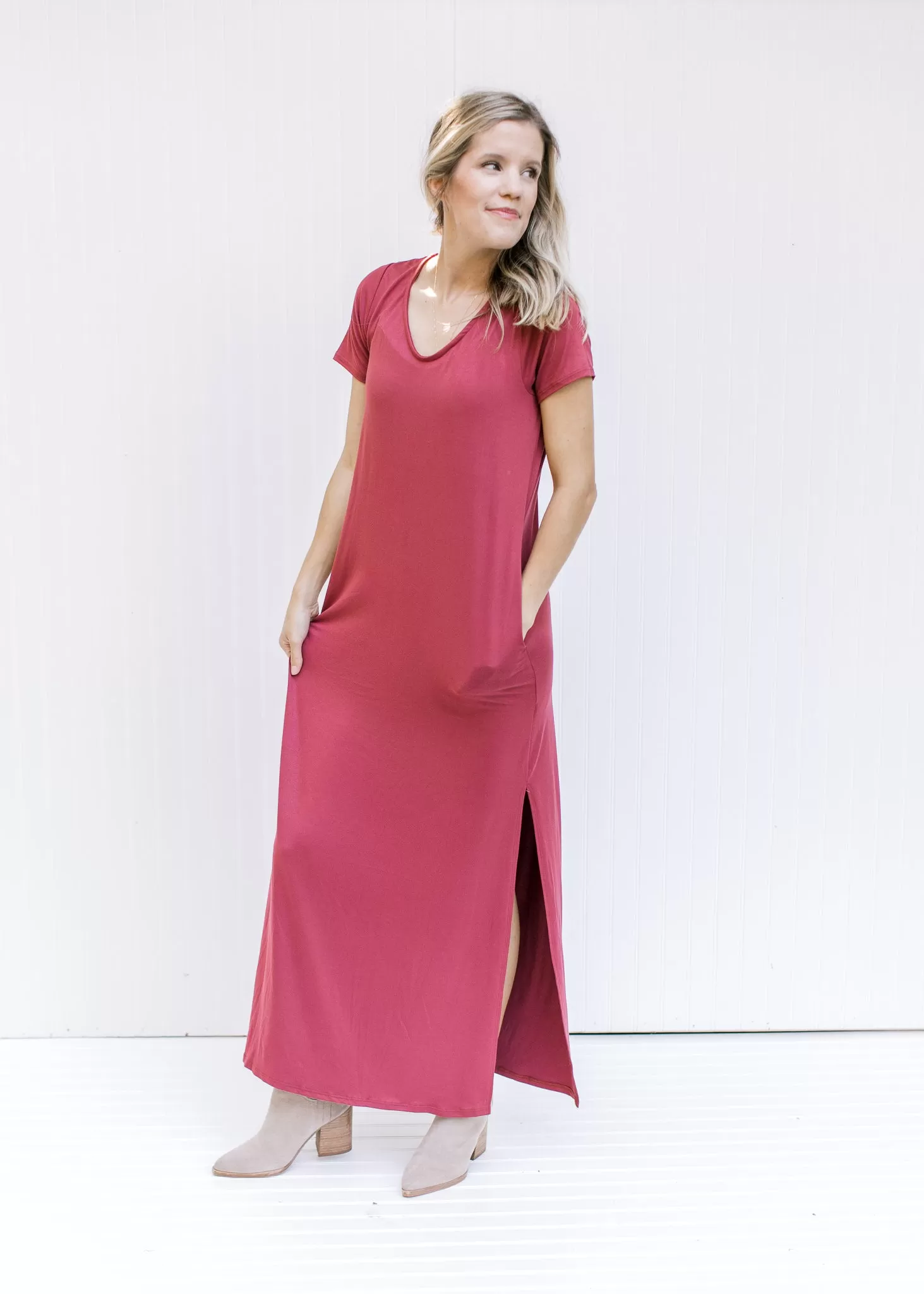 Marsala T-shirt Maxi