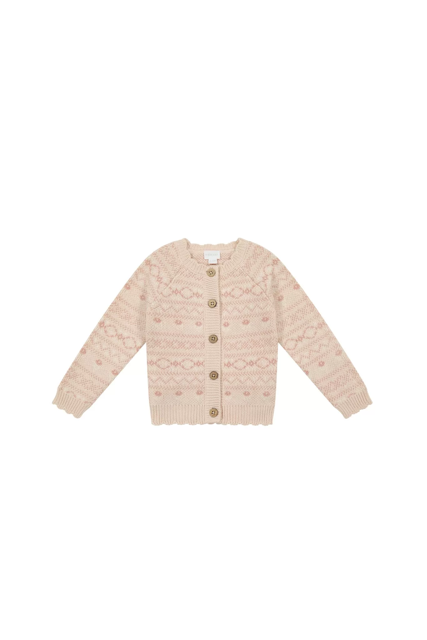 Millie Cardigan - Millie Fairisle Whisper Pink