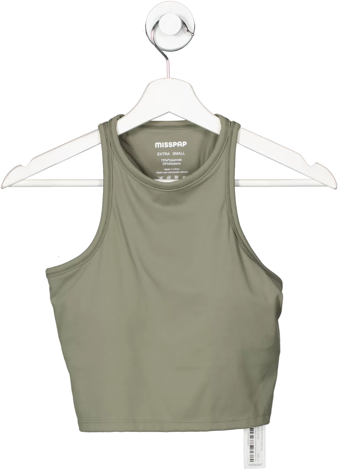 Misspap Green Super Soft Active Racer Top UK XS