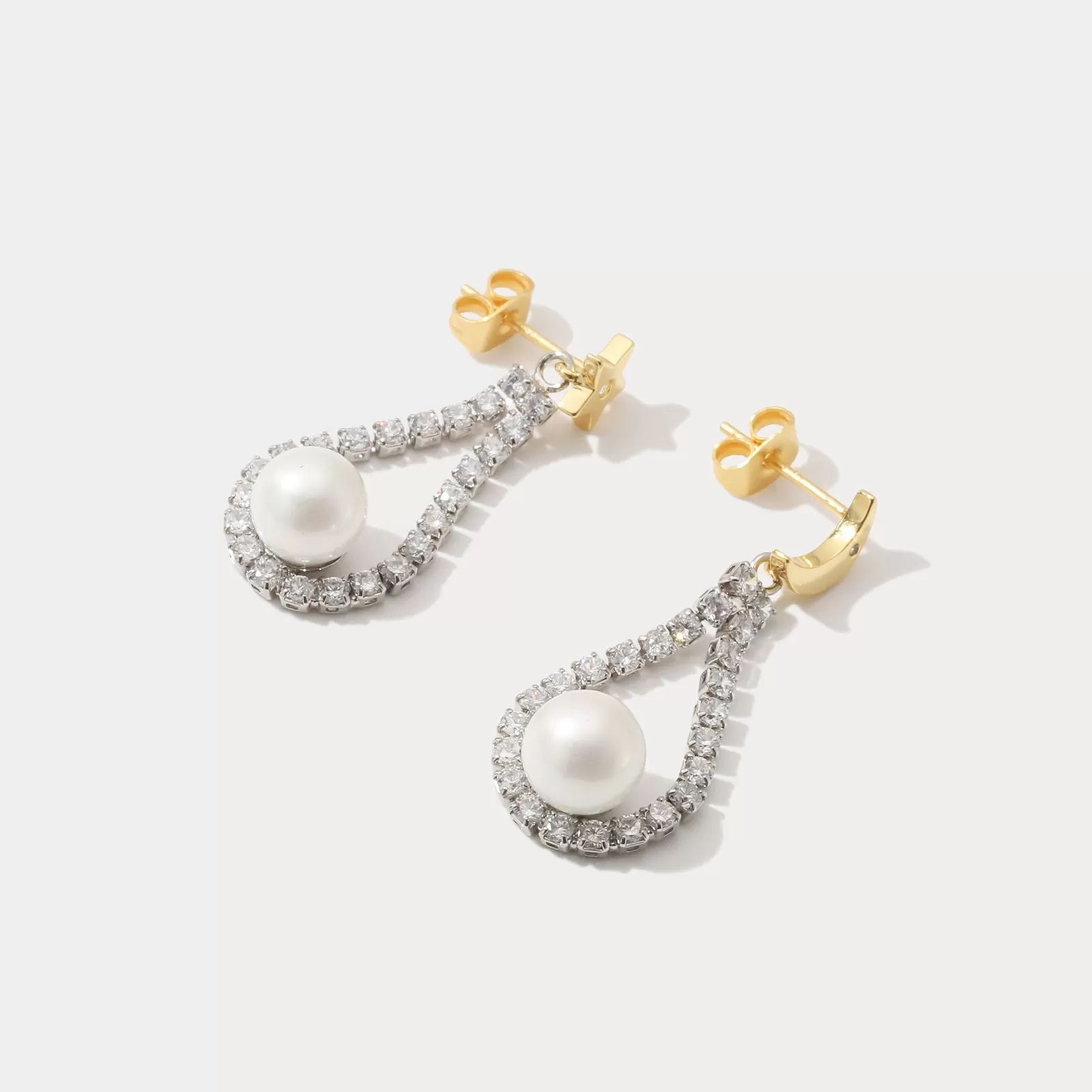 Moon Star Pearl Earrings