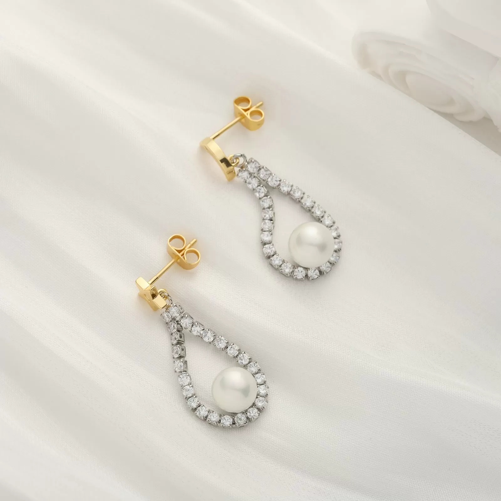 Moon Star Pearl Earrings