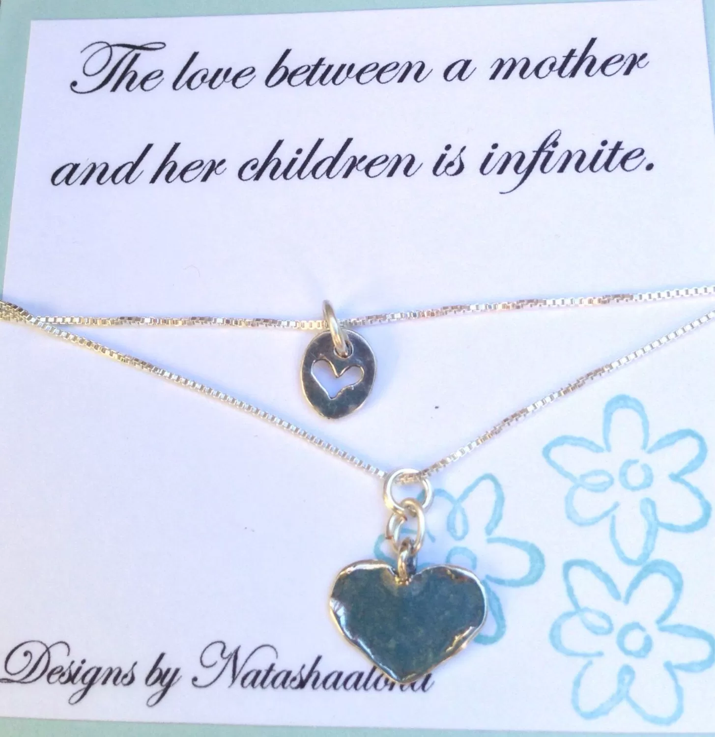 Mother Daughter Necklace, Mother Daughter Jewelry, Mom and Daughter Necklace, Mother's Day Gifts, natashaaloha