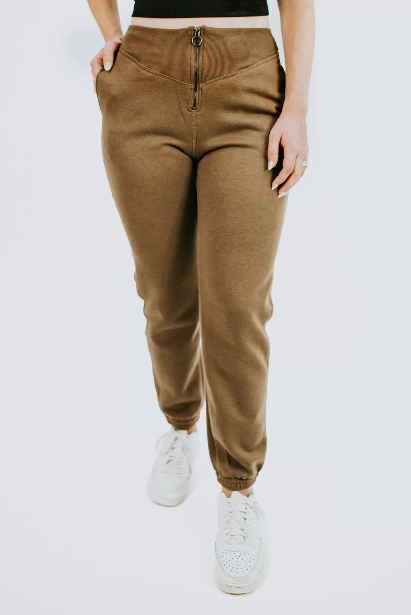 No Fuss Zip Up Joggers