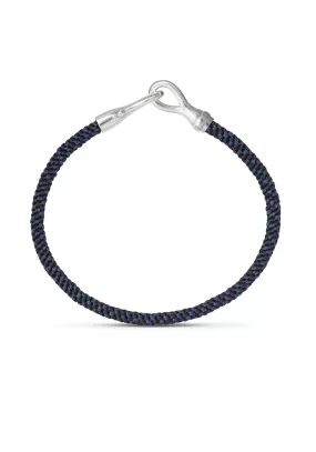 Ole Lynggaard Life Sterling Silver Midnight Blue Rope Bracelet