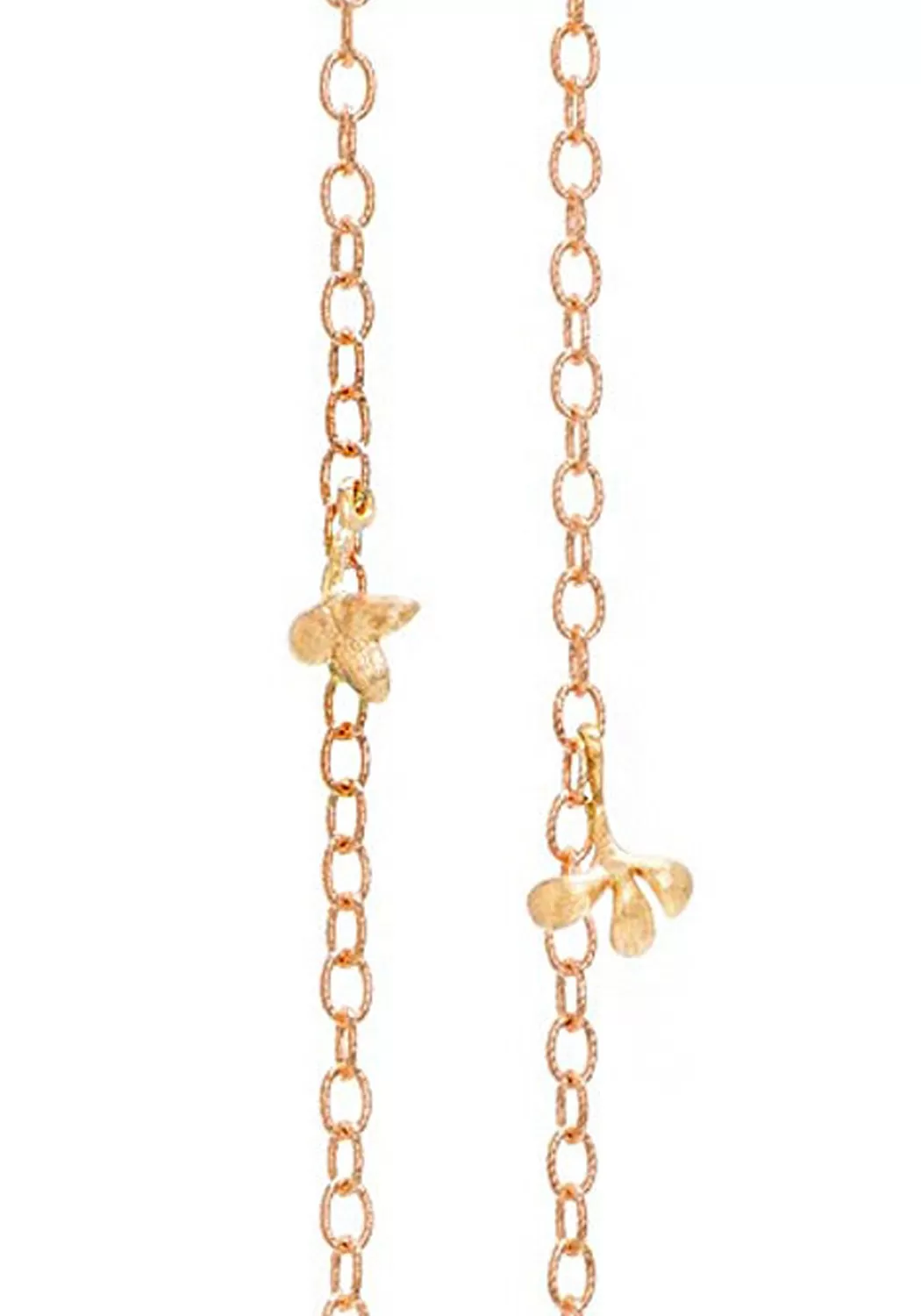 Ole Lynggaard Lotus Twisted 18K Rose & Yellow Gold Leaf Chain | 35.5"