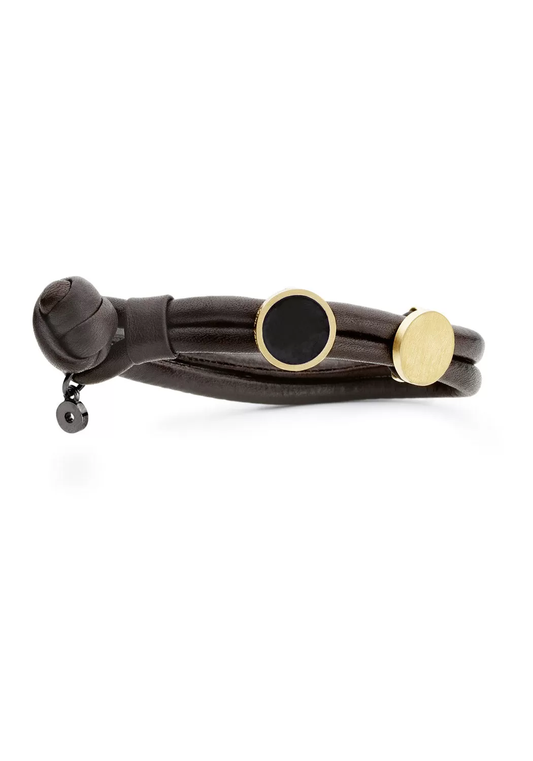 Ole Lynggaard Spot On Men's Black Leather Bracelet