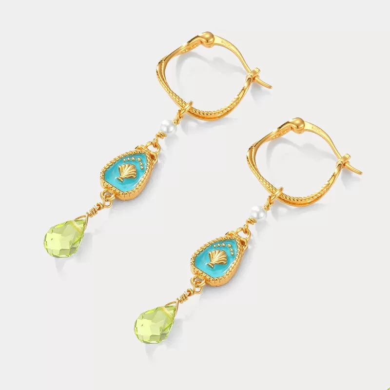 Olivine Enamel Earrings