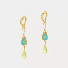 Olivine Enamel Earrings