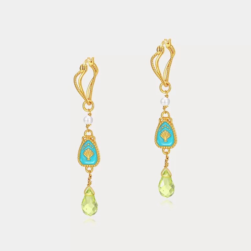 Olivine Enamel Earrings