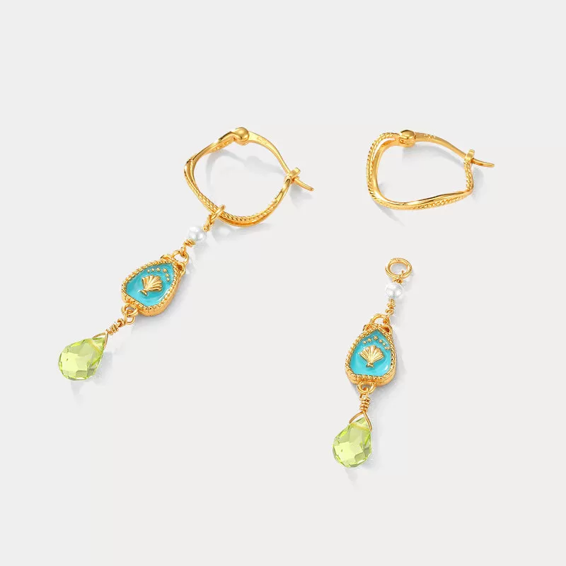 Olivine Enamel Earrings