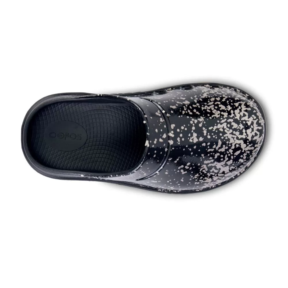 'OOFOS' Women's OOcloog Clog Limited Edition - Black / Champagne Pop