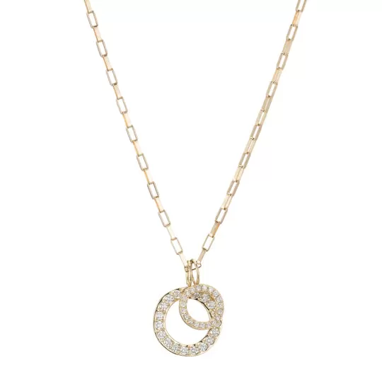 Open Diamond Charms Necklace Set