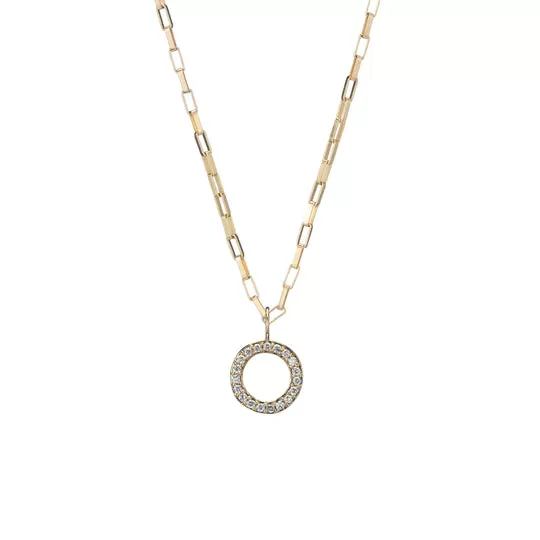 Open Diamond Charms Necklace Set