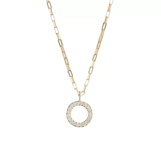 Open Diamond Charms Necklace Set