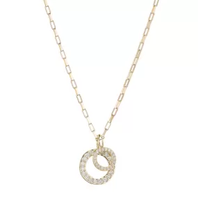 Open Diamond Charms Necklace Set