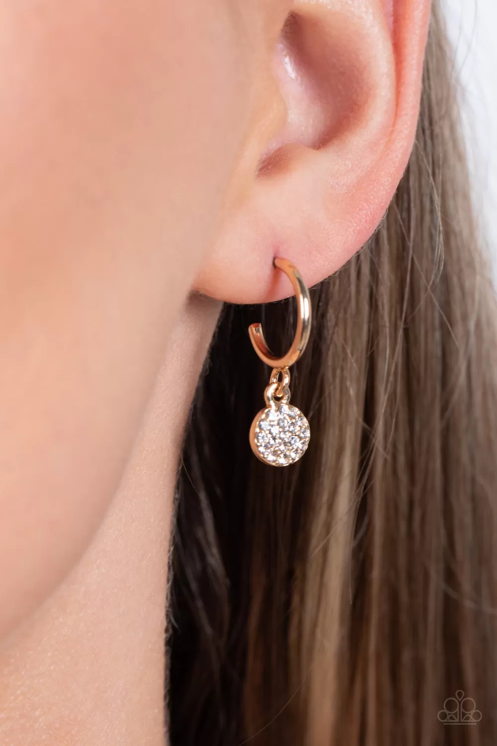 Paparazzi Bodacious Ballroom - Gold Hoop Dainty Earrings