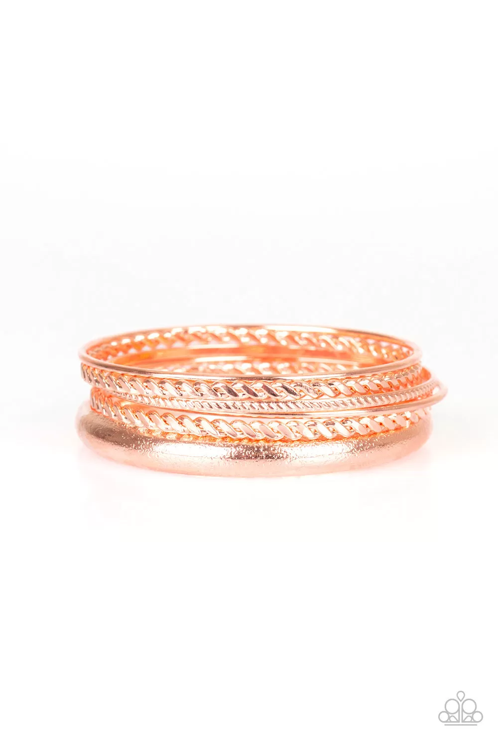 Paparazzi CLIQUE Here - Copper Bangle Bracelet