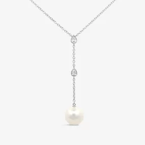 Pearl & Diamond Lariat Necklace