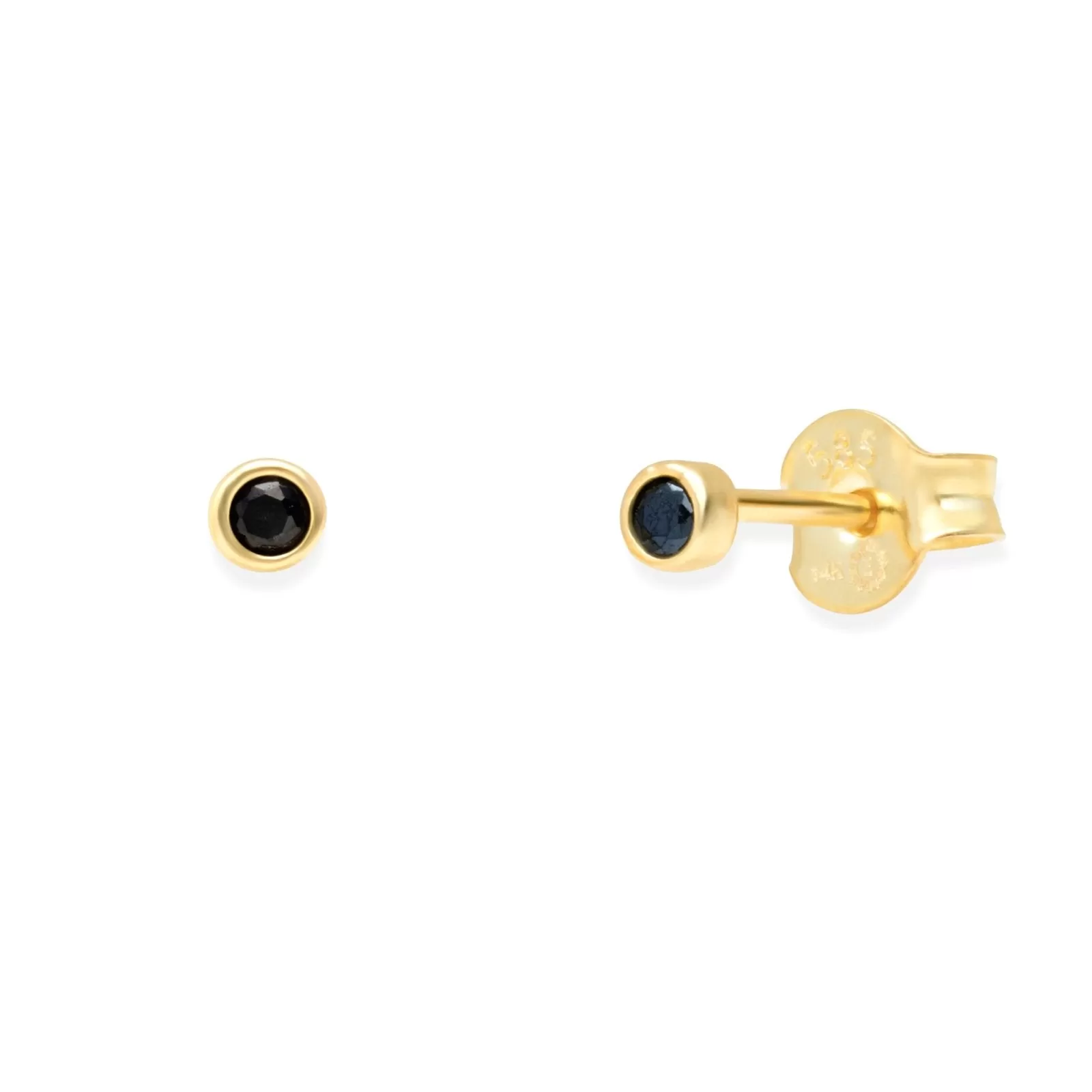 Petite Black Onyx Earrings  Bezel