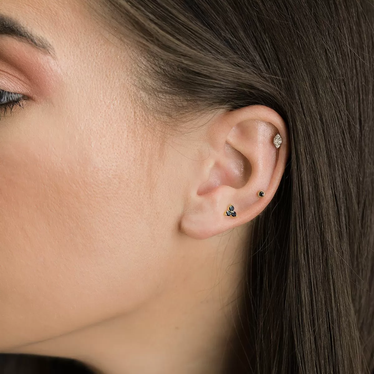 Petite Black Onyx Earrings  Bezel