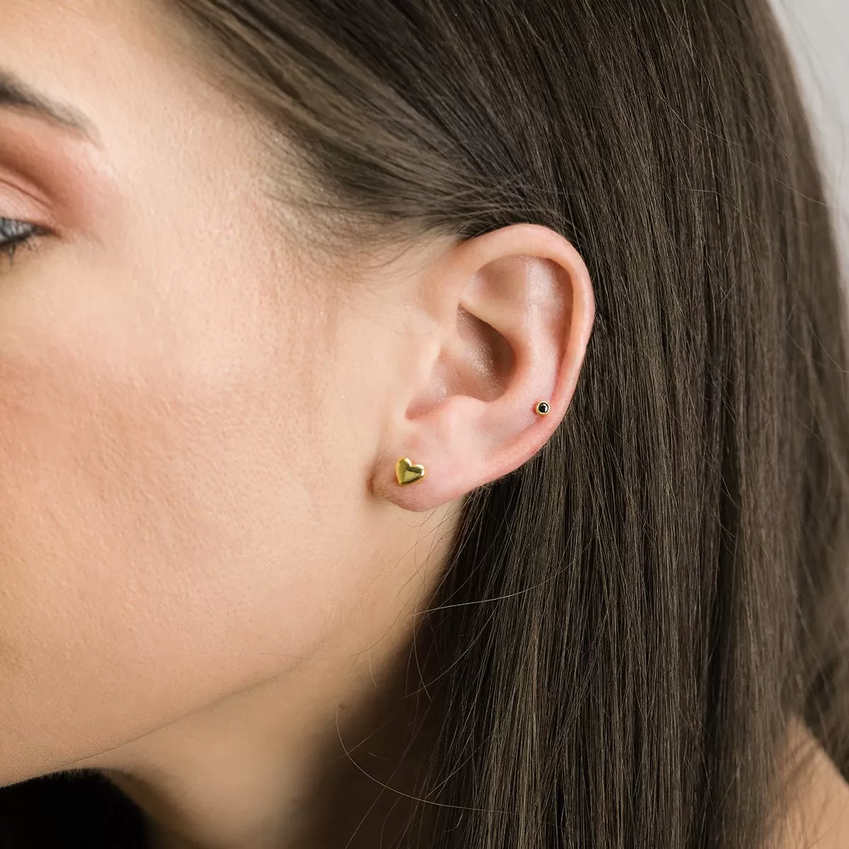 Petite Black Onyx Earrings  Bezel