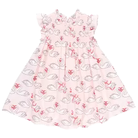 Pink Chicken - Girls Stevie Dress - Swan Love