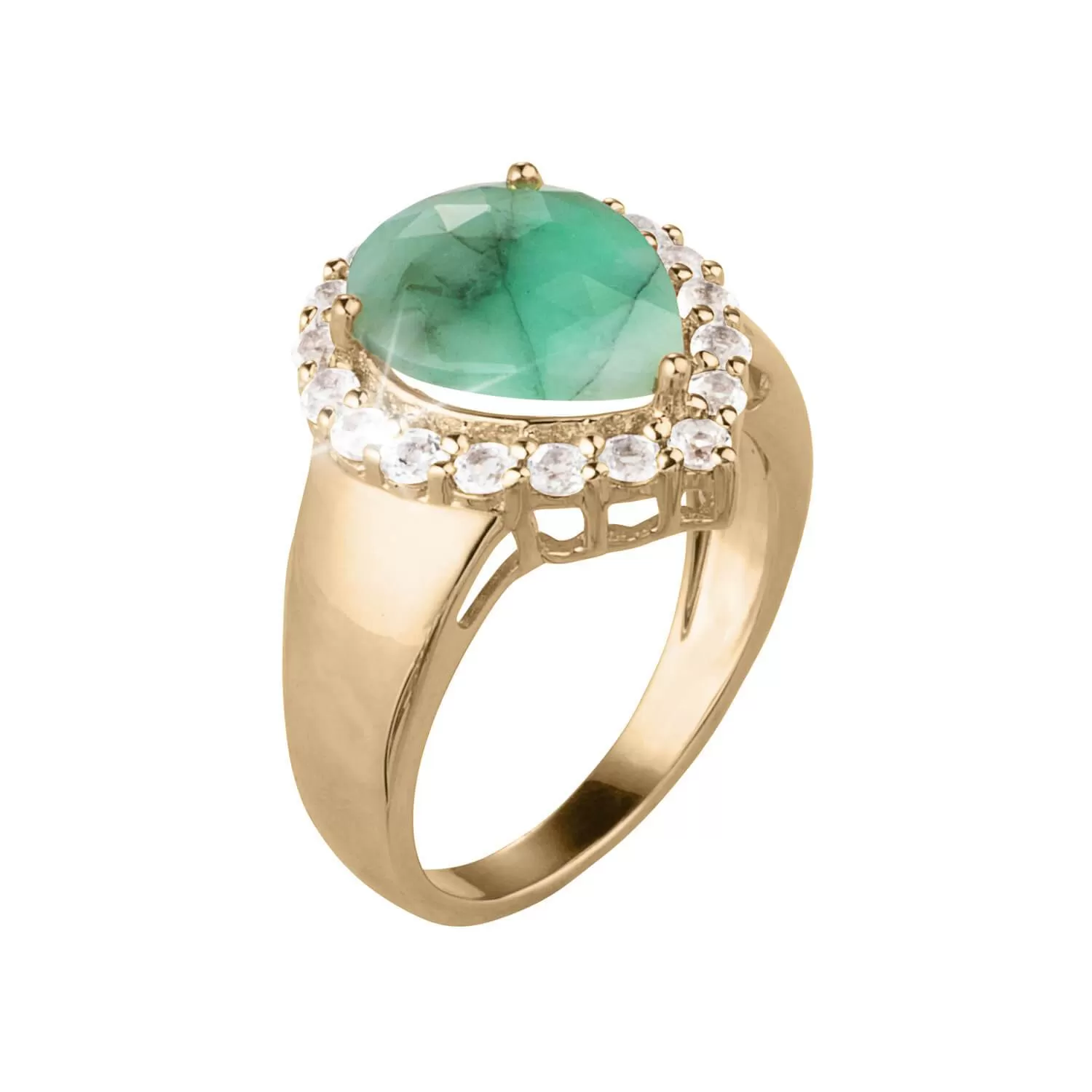 Precious Gems Pera Emerald Ring