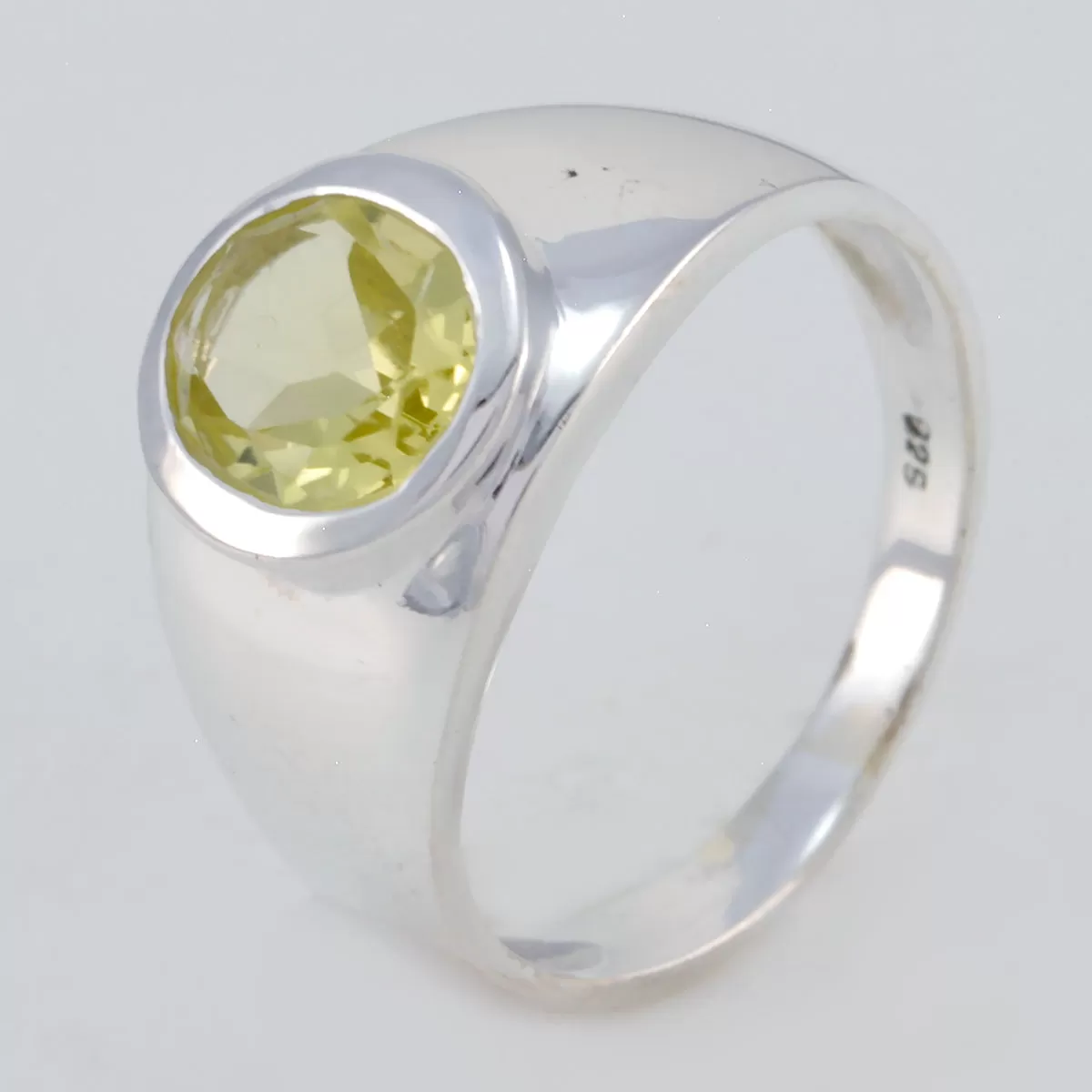 Presentable Gems Lemon Quartz Sterling Silver Rings Teeth Jewelry