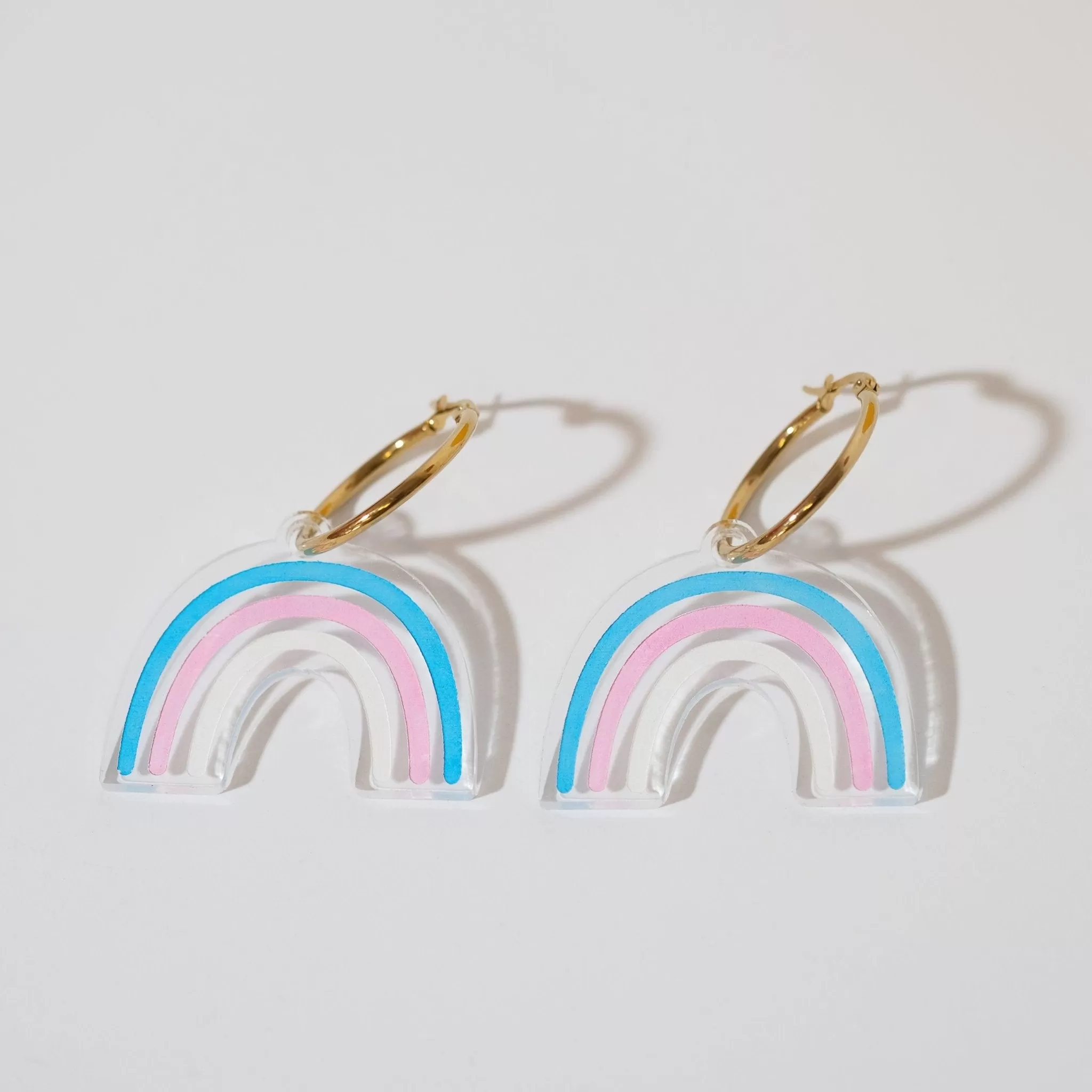 Pride Rainbows 🏳️‍🌈 - Transgender Rainbow Hoop Earrings