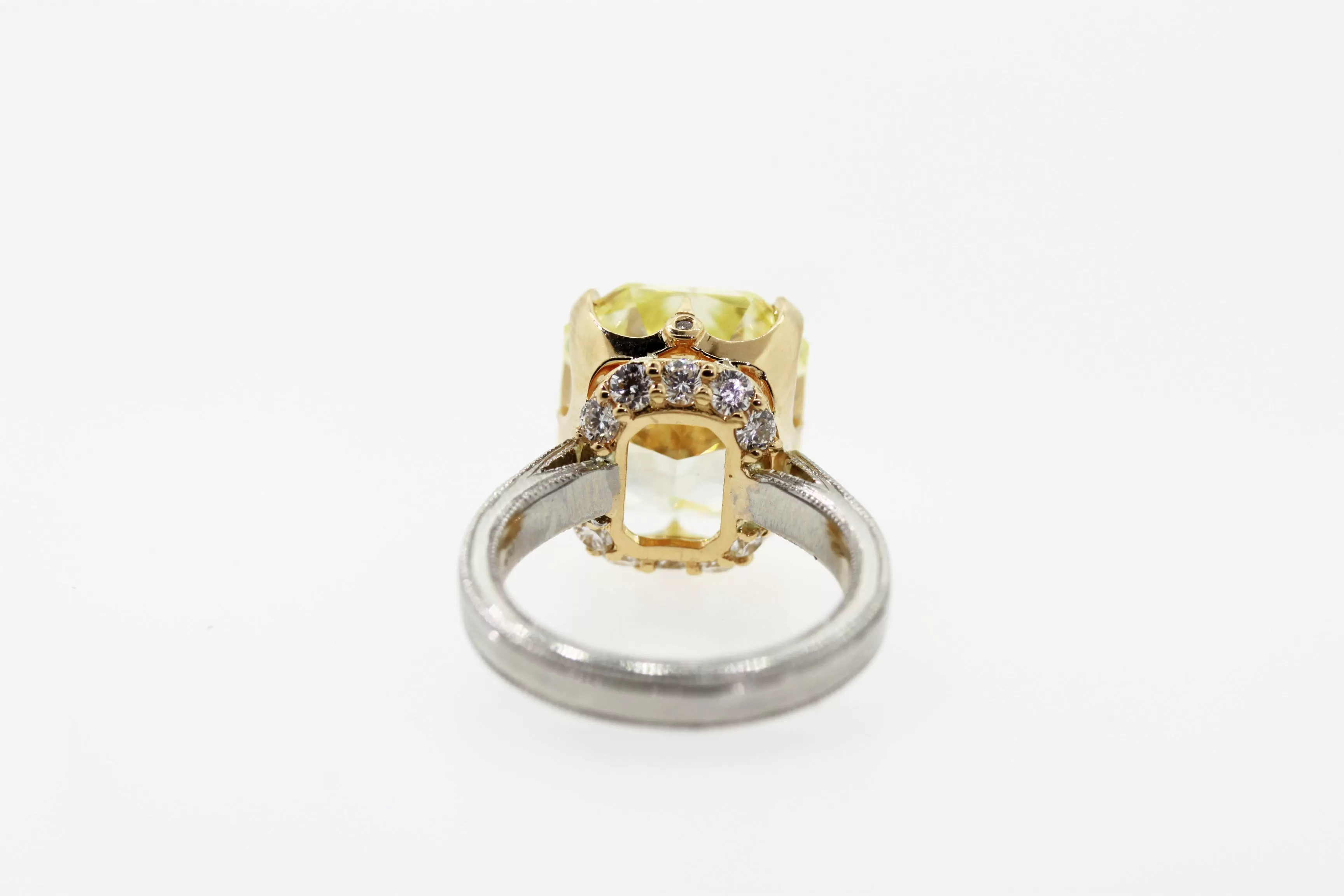 Princess Cut Yellow Diamond Engagement Ring