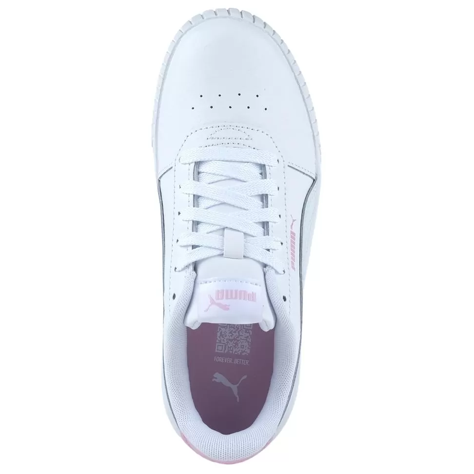 PUMA JUNIOR CARINA 2.0 WHITE/PINK SHOES