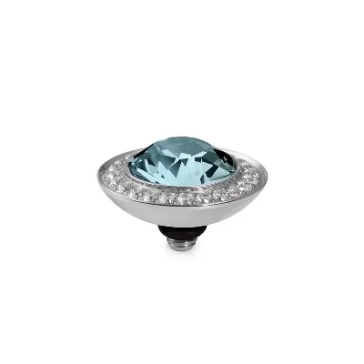 Qudo 13mm  Tondo Crystal Deluxe Silver Topper