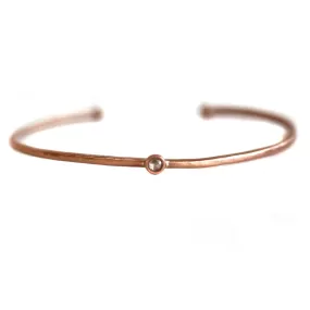 Raw Diamond Rose Gold Cuff