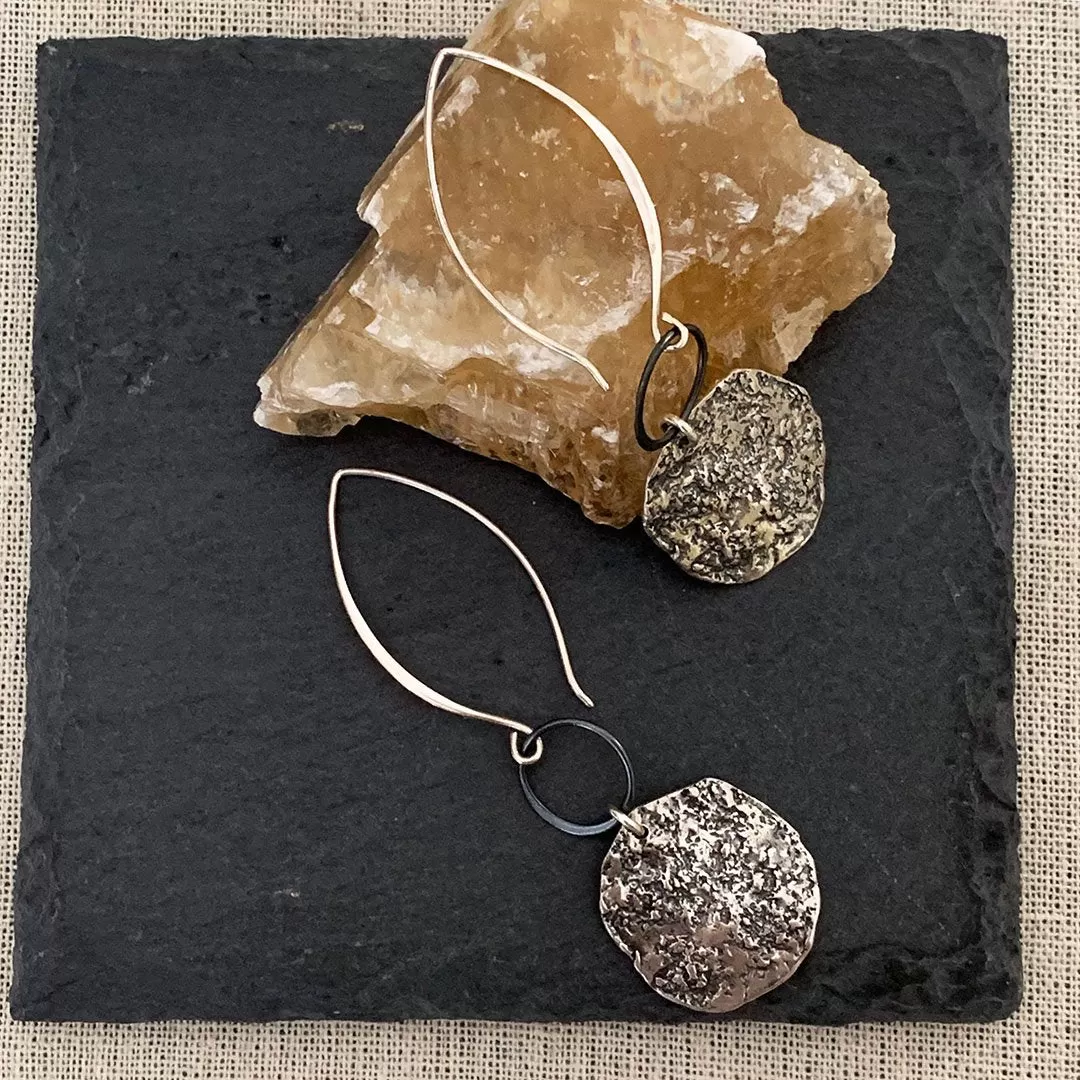 Repurpose-to-Dazzle - Eco-Friendly Recycled Sterling Silver Coin Earrings