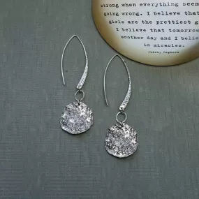 Repurpose-to-Dazzle - Eco-Friendly Recycled Sterling Silver Coin Earrings