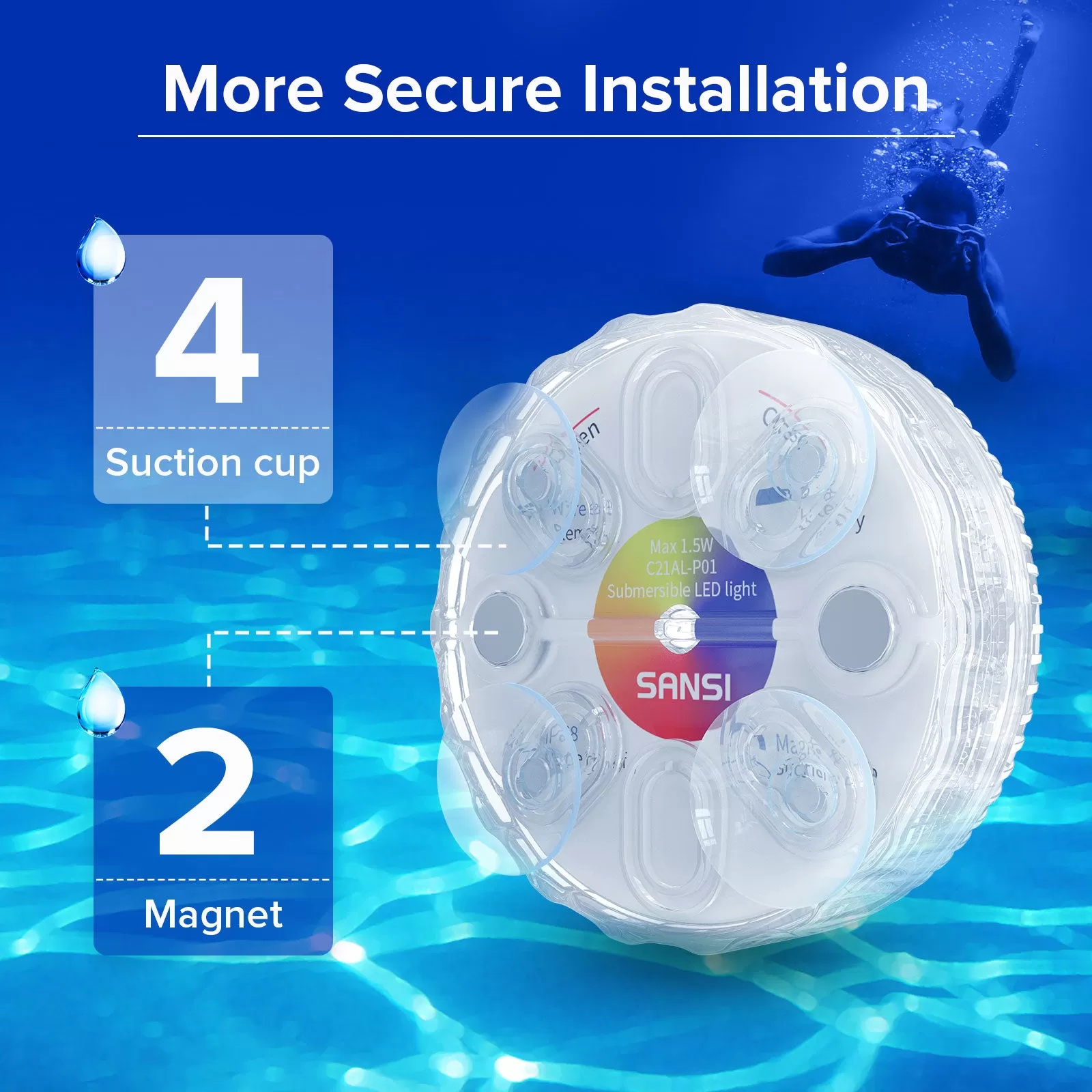 RGB LED Submersible Pool Light (US ONLY)