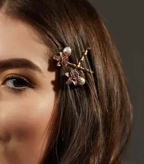 Rose-y Affair Bobby Pins