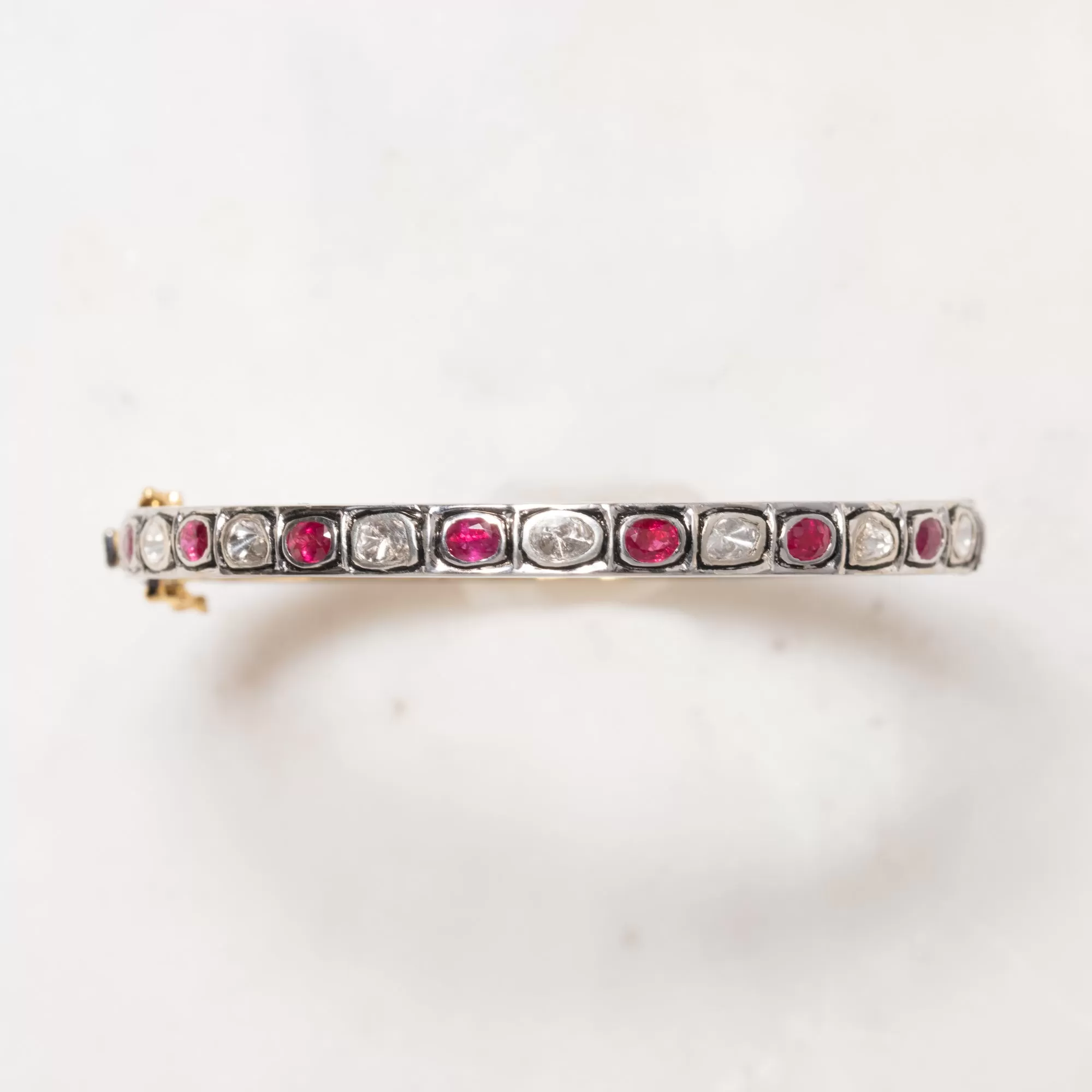 Ruby and Polki Diamond Bangle