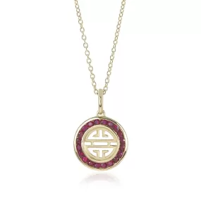 Ruby Shou Pendant Necklace