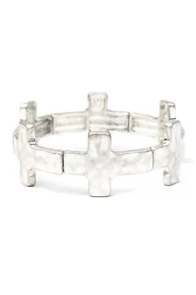 Silver Cross Bracelet